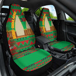 Burkina Faso Car Seat Cover Tribal Design and Bobo Dioulasso Landmark - African Pride