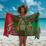 Burkina Faso Sarong Tribal Design and Bobo Dioulasso Landmark - African Pride