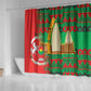 Burkina Faso Shower Curtain Tribal Design and Bobo Dioulasso Landmark - African Pride