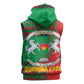 Burkina Faso Sleeveless Hoodie Tribal Design and Bobo Dioulasso Landmark - African Pride