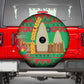 Burkina Faso Spare Tire Cover Tribal Design and Bobo Dioulasso Landmark - African Pride