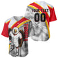 Personalized Tunisia Soccer Carthage Eagles Mascot Baseball Jersey Red And White Abstract Geometric Football Concept