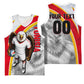 Personalized Tunisia Soccer Carthage Eagles Mascot Basketball Jersey Red And White Abstract Geometric Football Concept
