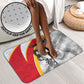 Personalized Tunisia Soccer Carthage Eagles Mascot Bathroom Set Red And White Abstract Geometric Football Concept