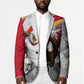 Personalized Tunisia Soccer Carthage Eagles Mascot Blazer Red And White Abstract Geometric Football Concept