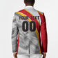 Personalized Tunisia Soccer Carthage Eagles Mascot Blazer Red And White Abstract Geometric Football Concept