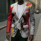 Personalized Tunisia Soccer Carthage Eagles Mascot Blazer Red And White Abstract Geometric Football Concept