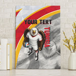 Personalized Tunisia Soccer Carthage Eagles Mascot Canvas Wall Art Red And White Abstract Geometric Football Concept