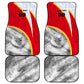 Personalized Tunisia Soccer Carthage Eagles Mascot Car Mats Red And White Abstract Geometric Football Concept