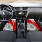 Personalized Tunisia Soccer Carthage Eagles Mascot Car Mats Red And White Abstract Geometric Football Concept