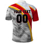 Personalized Tunisia Soccer Carthage Eagles Mascot Polo Shirt Red And White Abstract Geometric Football Concept