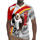 Personalized Tunisia Soccer Carthage Eagles Mascot Rugby Jersey Red And White Abstract Geometric Football Concept