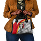 Personalized Tunisia Soccer Carthage Eagles Mascot Shoulder Handbag Red And White Abstract Geometric Football Concept