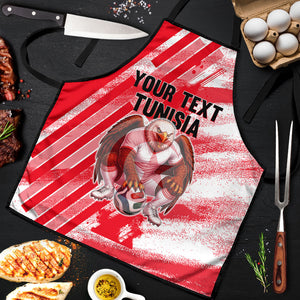 Personalized Tunisia Football Apron Tunisian Flag Carthage Eagles Mascot Grunge Style