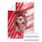 Personalized Tunisia Football Blanket Tunisian Flag Carthage Eagles Mascot Grunge Style