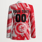 Personalized Tunisia Football Blazer Tunisian Flag Carthage Eagles Mascot Grunge Style