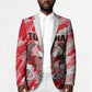 Personalized Tunisia Football Blazer Tunisian Flag Carthage Eagles Mascot Grunge Style