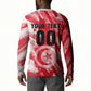 Personalized Tunisia Football Button Sweatshirt Tunisian Flag Carthage Eagles Mascot Grunge Style
