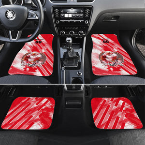 Personalized Tunisia Football Car Mats Tunisian Flag Carthage Eagles Mascot Grunge Style