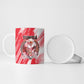 Personalized Tunisia Football Ceramic Mug Tunisian Flag Carthage Eagles Mascot Grunge Style