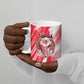 Personalized Tunisia Football Ceramic Mug Tunisian Flag Carthage Eagles Mascot Grunge Style