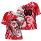 Personalized Tunisia Football Cross Shoulder Shirt Tunisian Flag Carthage Eagles Mascot Grunge Style