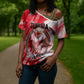 Personalized Tunisia Football Cross Shoulder Shirt Tunisian Flag Carthage Eagles Mascot Grunge Style
