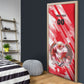 Personalized Tunisia Football Door Cover Tunisian Flag Carthage Eagles Mascot Grunge Style