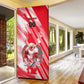 Personalized Tunisia Football Door Cover Tunisian Flag Carthage Eagles Mascot Grunge Style