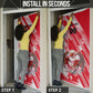 Personalized Tunisia Football Door Cover Tunisian Flag Carthage Eagles Mascot Grunge Style