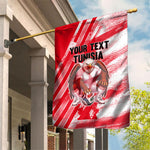 Personalized Tunisia Football Garden Flag Tunisian Flag Carthage Eagles Mascot Grunge Style