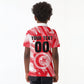 Personalized Tunisia Football Kid Polo Shirt Tunisian Flag Carthage Eagles Mascot Grunge Style
