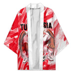 Personalized Tunisia Football Kimono Tunisian Flag Carthage Eagles Mascot Grunge Style