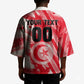 Personalized Tunisia Football Kimono Tunisian Flag Carthage Eagles Mascot Grunge Style