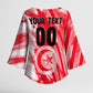 Personalized Tunisia Football Kimono Sleeve Blouse Tunisian Flag Carthage Eagles Mascot Grunge Style