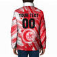 Personalized Tunisia Football Padded Jacket Tunisian Flag Carthage Eagles Mascot Grunge Style