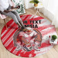 Personalized Tunisia Football Round Carpet Tunisian Flag Carthage Eagles Mascot Grunge Style