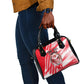 Personalized Tunisia Football Shoulder Handbag Tunisian Flag Carthage Eagles Mascot Grunge Style
