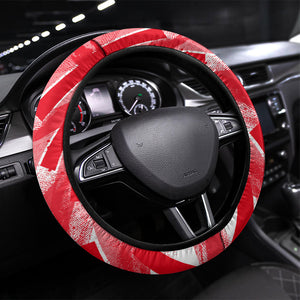 Tunisia Football Steering Wheel Cover Tunisian Flag Carthage Eagles Mascot Grunge Style