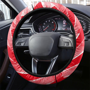 Tunisia Football Steering Wheel Cover Tunisian Flag Carthage Eagles Mascot Grunge Style