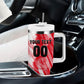 Personalized Tunisia Football Tumbler With Handle Tunisian Flag Carthage Eagles Mascot Grunge Style