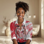Personalized Tunisia Football Women Casual Shirt Tunisian Flag Carthage Eagles Mascot Grunge Style