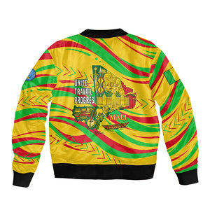 Mali Independence Day Bomber Jacket Traditional West African Cultural Pride Flag Colors