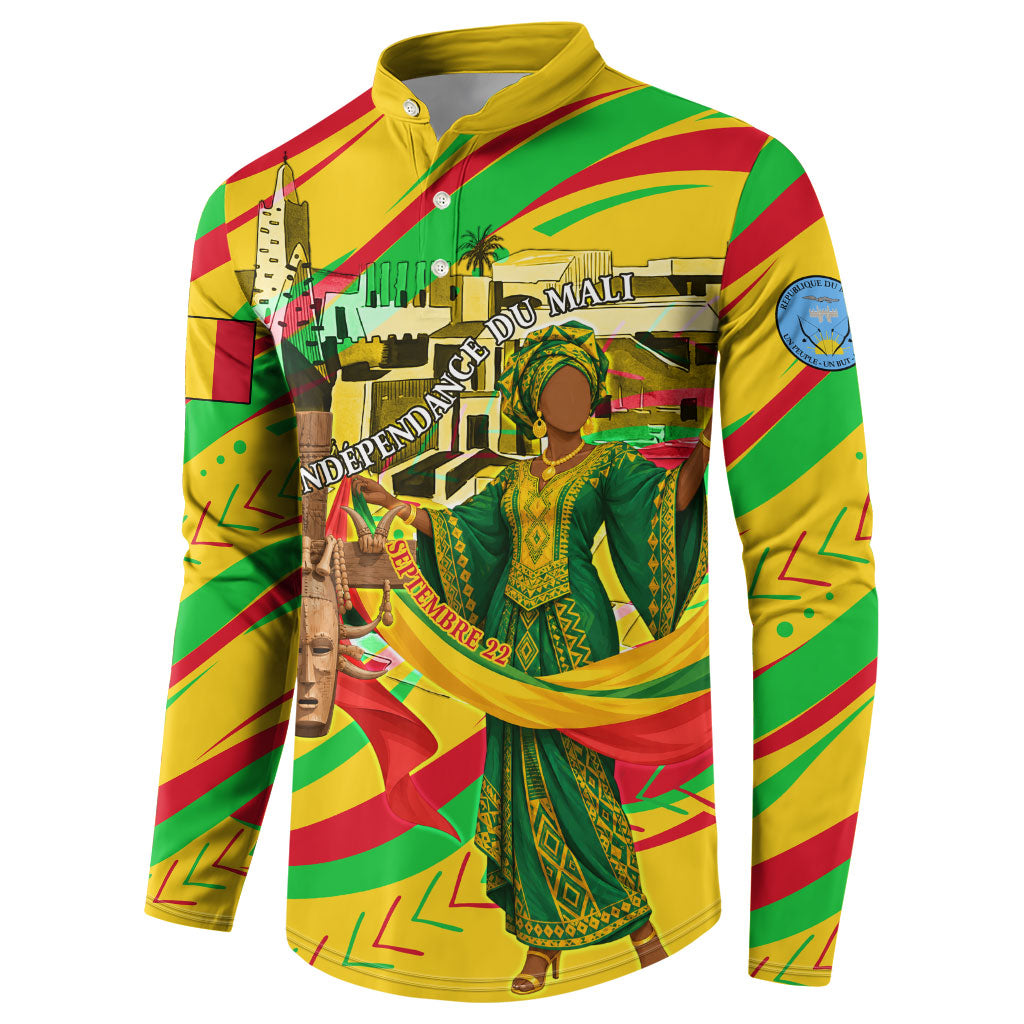 Mali Independence Day Button Sweatshirt Traditional West African Cultural Pride Flag Colors