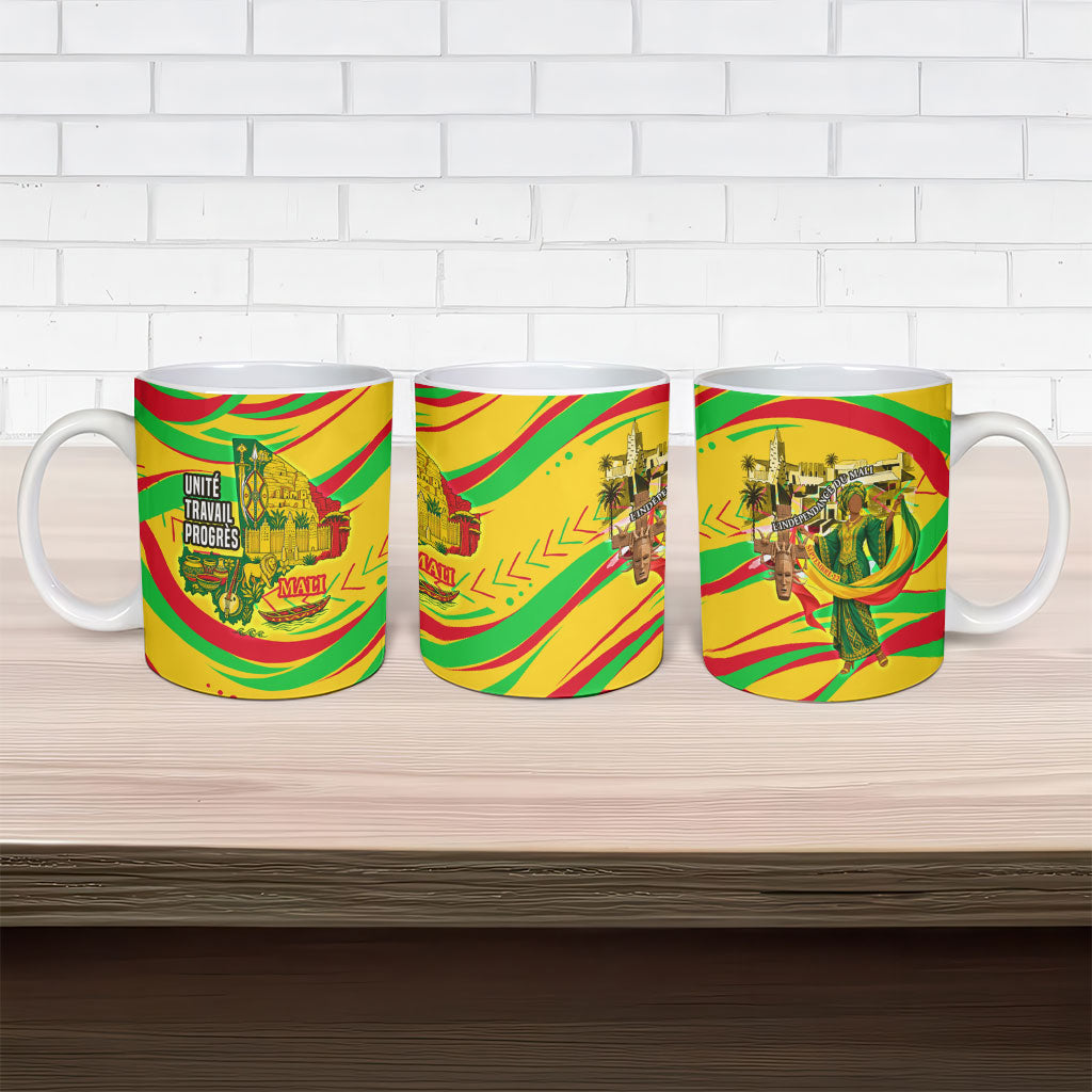 Mali Independence Day Ceramic Mug Traditional West African Cultural Pride Flag Colors