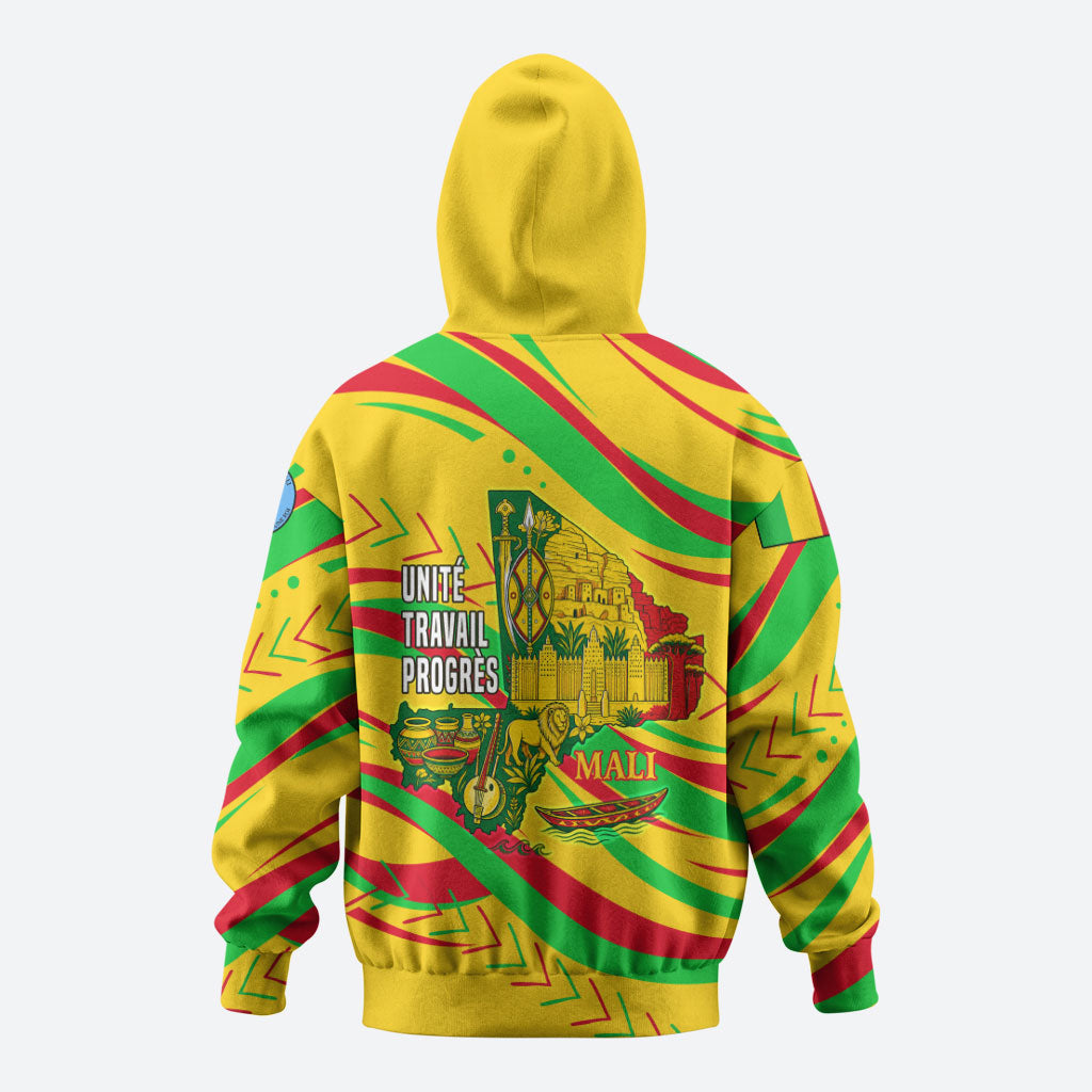 Mali Independence Day Hoodie Traditional West African Cultural Pride Flag Colors