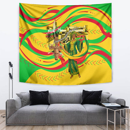 Mali Independence Day Tapestry Traditional West African Cultural Pride Flag Colors