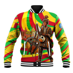 Mali Independence Day Baseball Jacket West African Kora Musician Cultural