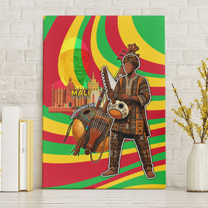 Mali Independence Day Canvas Wall Art West African Kora Musician Cultural