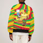 Mali Independence Day Sleeve Zip Bomber Jacket West African Kora Musician Cultural